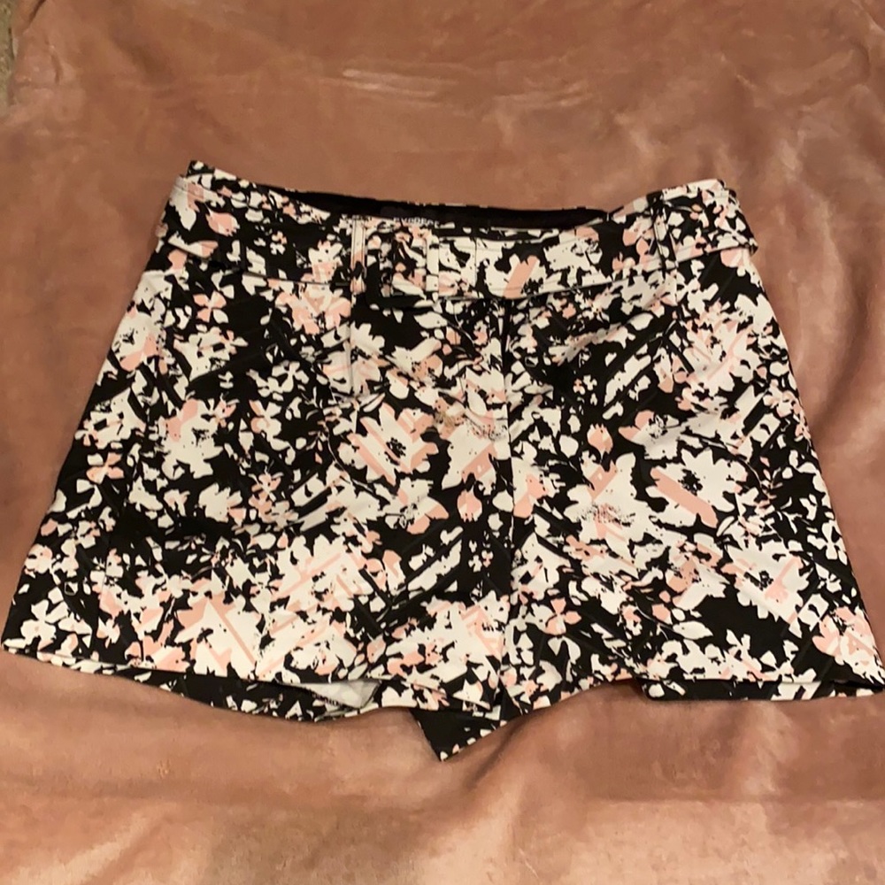 Express high waisted shorts pleated belted 4